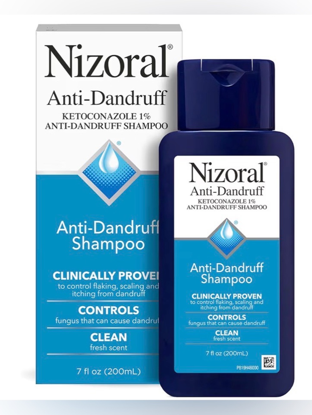 Nizoral Anti-Dandruff Shampoo- medicated. Will cure all types of scalp issues